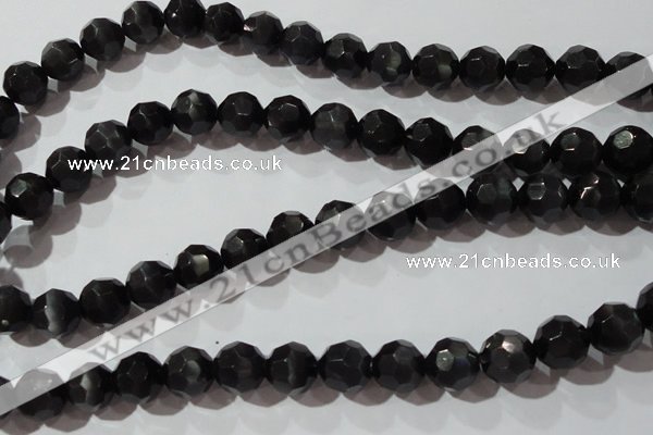 CCT398 15 inches 10mm faceted round cats eye beads wholesale