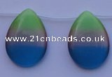 CCT44 14.5 inches 22*30mm flat teardrop mix color cats eye beads