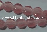 CCT452 15 inches 6mm flat round cats eye beads wholesale