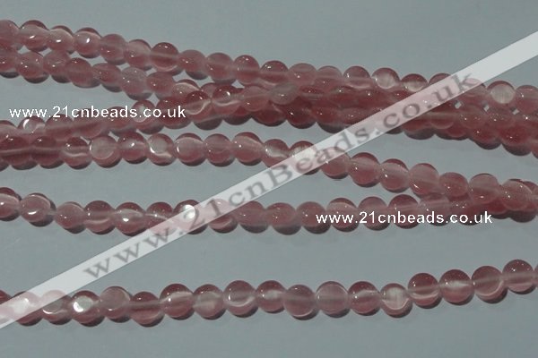 CCT452 15 inches 6mm flat round cats eye beads wholesale