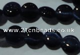 CCT468 15 inches 6mm flat round cats eye beads wholesale