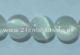 CCT480 15 inches 8mm flat round cats eye beads wholesale