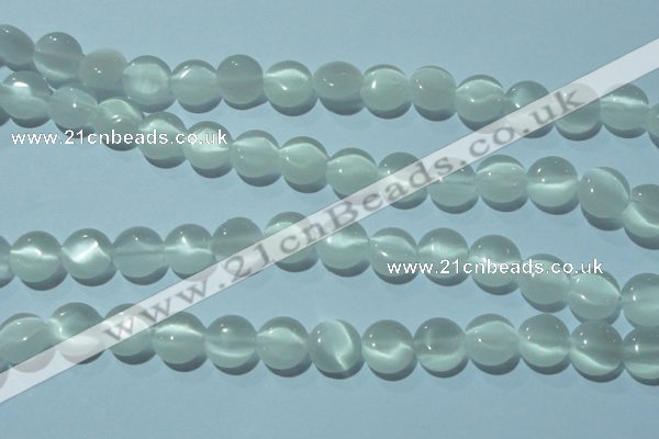 CCT480 15 inches 8mm flat round cats eye beads wholesale