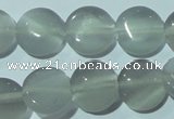 CCT481 15 inches 8mm flat round cats eye beads wholesale