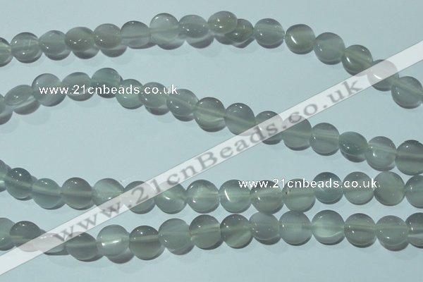 CCT481 15 inches 8mm flat round cats eye beads wholesale