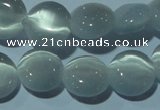 CCT482 15 inches 8mm flat round cats eye beads wholesale