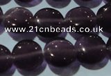 CCT491 15 inches 8mm flat round cats eye beads wholesale