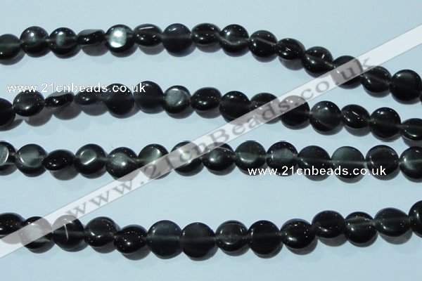 CCT500 15 inches 8mm flat round cats eye beads wholesale