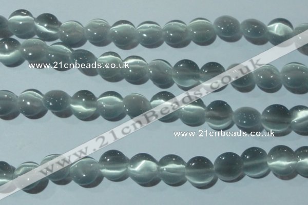 CCT511 15 inches 10mm flat round cats eye beads wholesale