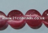 CCT513 15 inches 10mm flat round cats eye beads wholesale