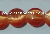 CCT514 15 inches 10mm flat round cats eye beads wholesale