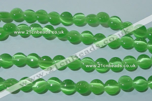 CCT521 15 inches 10mm flat round cats eye beads wholesale