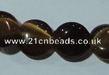 CCT527 15 inches 10mm flat round cats eye beads wholesale