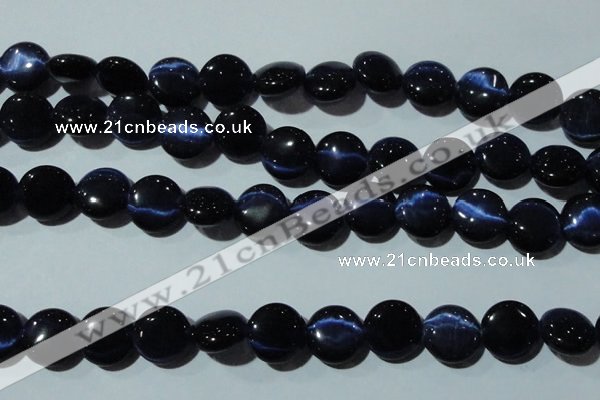 CCT528 15 inches 10mm flat round cats eye beads wholesale