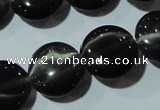 CCT529 15 inches 10mm flat round cats eye beads wholesale