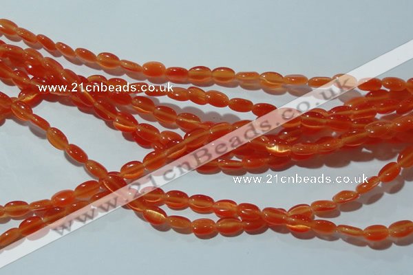 CCT604 15 inches 4*6mm oval cats eye beads wholesale