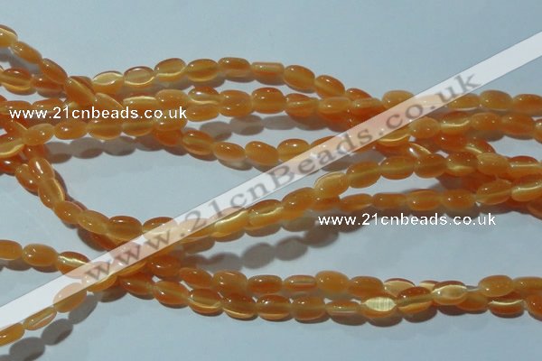 CCT605 15 inches 4*6mm oval cats eye beads wholesale