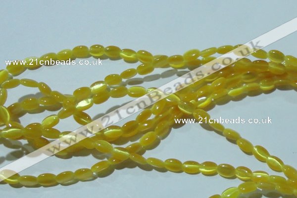 CCT606 15 inches 4*6mm oval cats eye beads wholesale