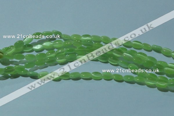 CCT609 15 inches 4*6mm oval cats eye beads wholesale