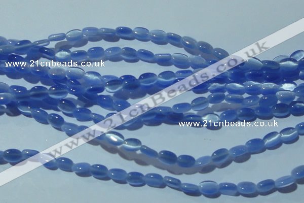 CCT613 15 inches 4*6mm oval cats eye beads wholesale
