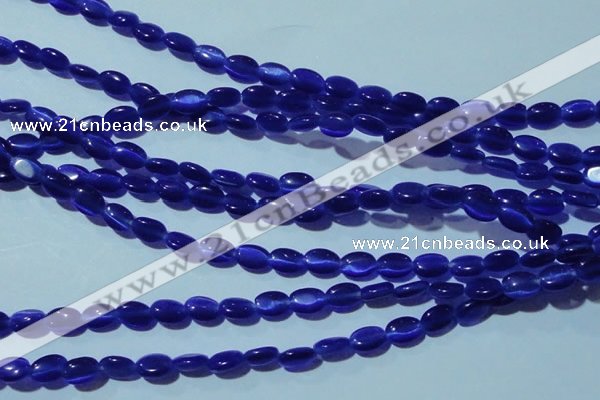 CCT614 15 inches 4*6mm oval cats eye beads wholesale