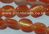 CCT634 15 inches 6*8mm oval cats eye beads wholesale