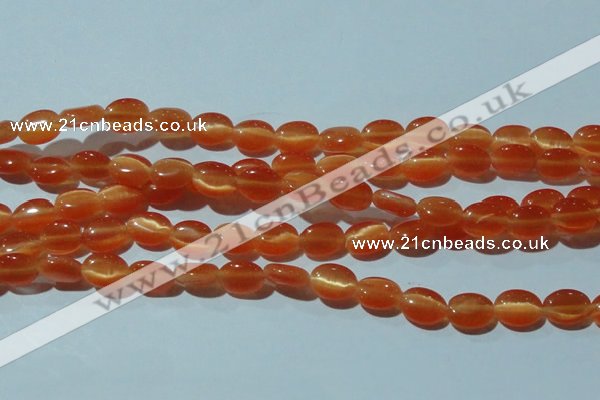 CCT634 15 inches 6*8mm oval cats eye beads wholesale