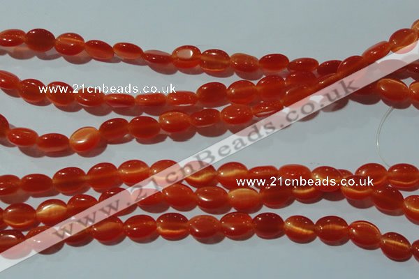 CCT635 15 inches 6*8mm oval cats eye beads wholesale