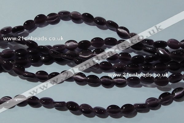 CCT642 15 inches 6*8mm oval cats eye beads wholesale