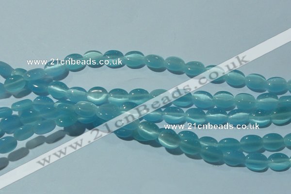 CCT643 15 inches 6*8mm oval cats eye beads wholesale