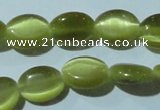 CCT646 15 inches 6*8mm oval cats eye beads wholesale