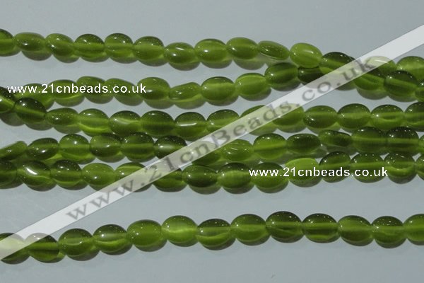 CCT647 15 inches 6*8mm oval cats eye beads wholesale