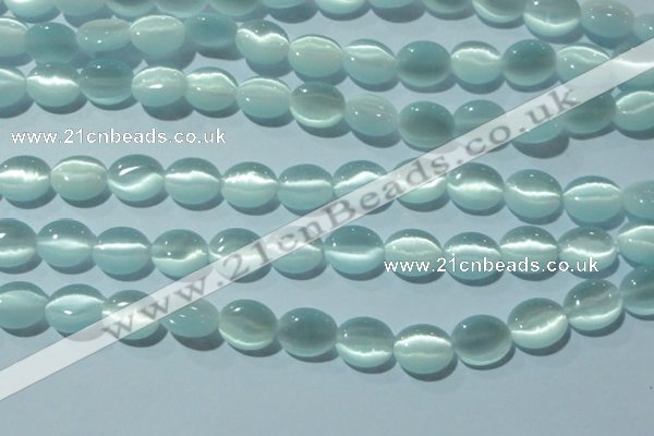 CCT660 15 inches 8*10mm oval cats eye beads wholesale