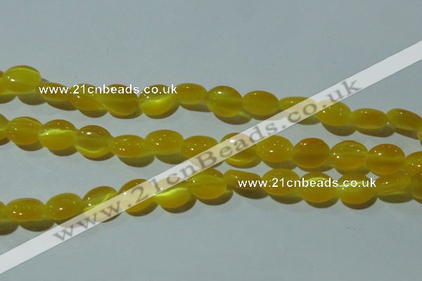 CCT670 15 inches 8*10mm oval cats eye beads wholesale