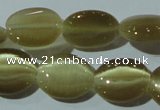 CCT671 15 inches 8*10mm oval cats eye beads wholesale