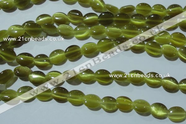 CCT672 15 inches 8*10mm oval cats eye beads wholesale