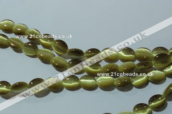 CCT673 15 inches 8*10mm oval cats eye beads wholesale