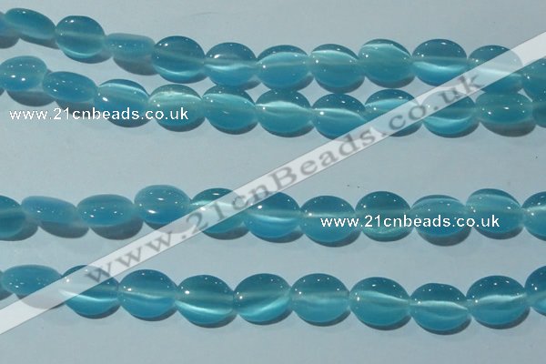 CCT677 15 inches 8*10mm oval cats eye beads wholesale