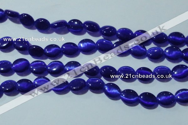 CCT679 15 inches 8*10mm oval cats eye beads wholesale