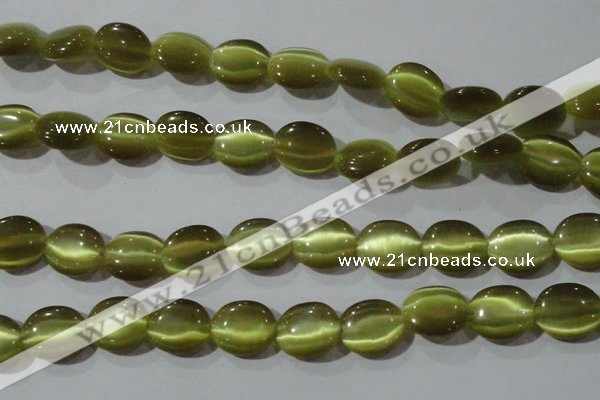 CCT699 15 inches 10*12mm oval cats eye beads wholesale