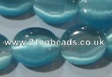 CCT701 15 inches 10*12mm oval cats eye beads wholesale