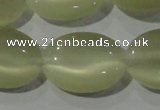 CCT722 15 inches 10*14mm oval cats eye beads wholesale