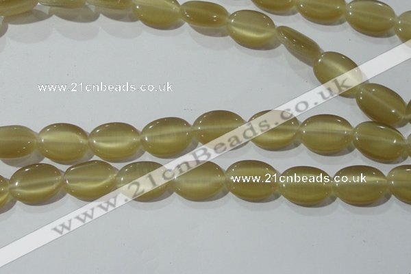 CCT723 15 inches 10*14mm oval cats eye beads wholesale