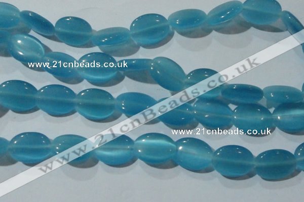 CCT752 15 inches 11*15mm oval cats eye beads wholesale