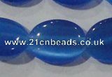 CCT753 15 inches 11*15mm oval cats eye beads wholesale