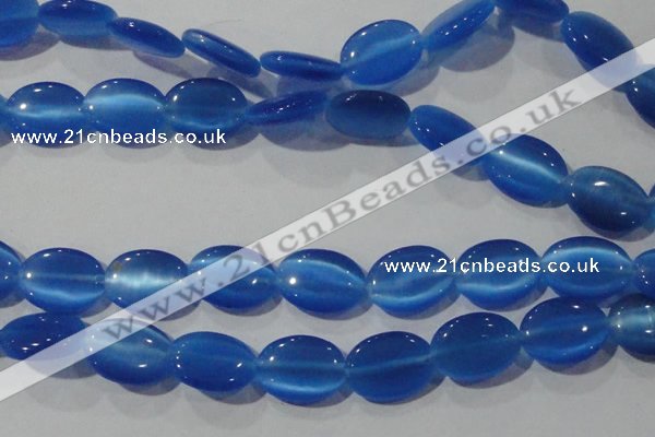 CCT753 15 inches 11*15mm oval cats eye beads wholesale