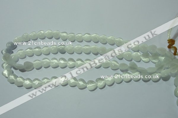 CCT960 15 inches 10*10mm faceted heart cats eye beads wholesale