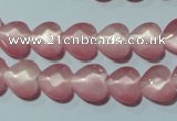 CCT962 15 inches 10*10mm faceted heart cats eye beads wholesale