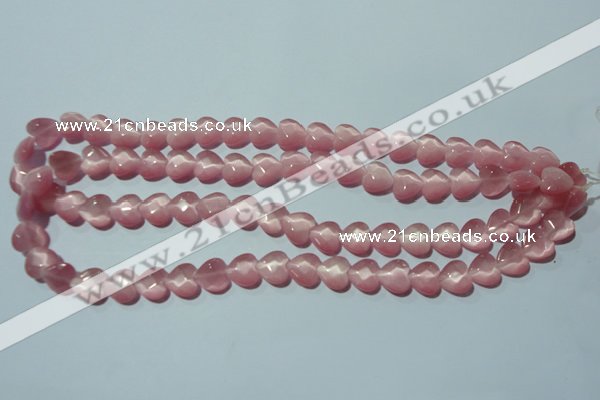 CCT962 15 inches 10*10mm faceted heart cats eye beads wholesale