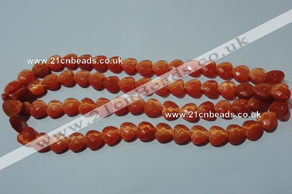 CCT971 15 inches 12*12mm faceted heart cats eye beads wholesale